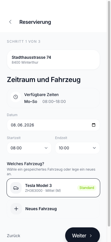 In wenigen Schritten buchen